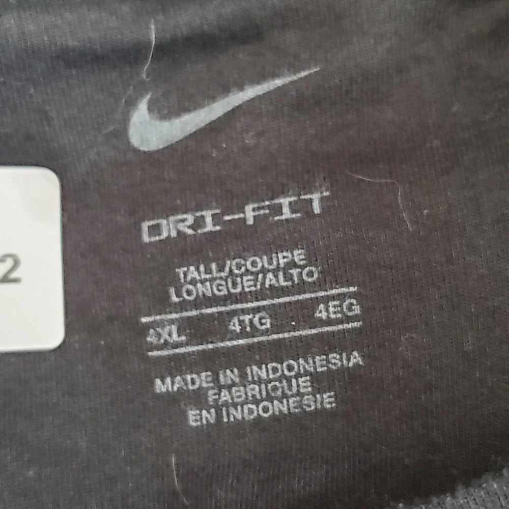 Nike Men Shirt 4XL-T Black Dri-Fit Logo Short Sleeve Moisture Wicking